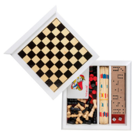Set publicitaire de jeux 5 en 1 en bois 