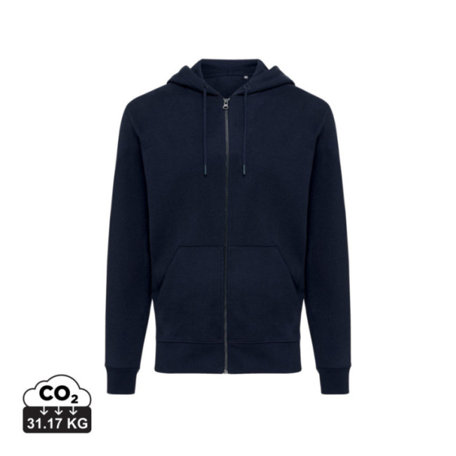 Sweat à capuche zippé en coton recyclé Iqoniq Abisko 