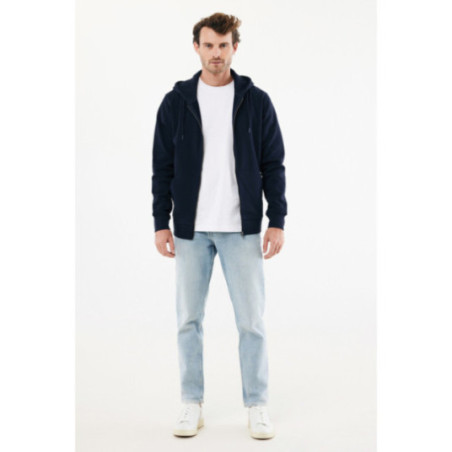 Sweat à capuche zippé en coton recyclé Iqoniq Abisko 