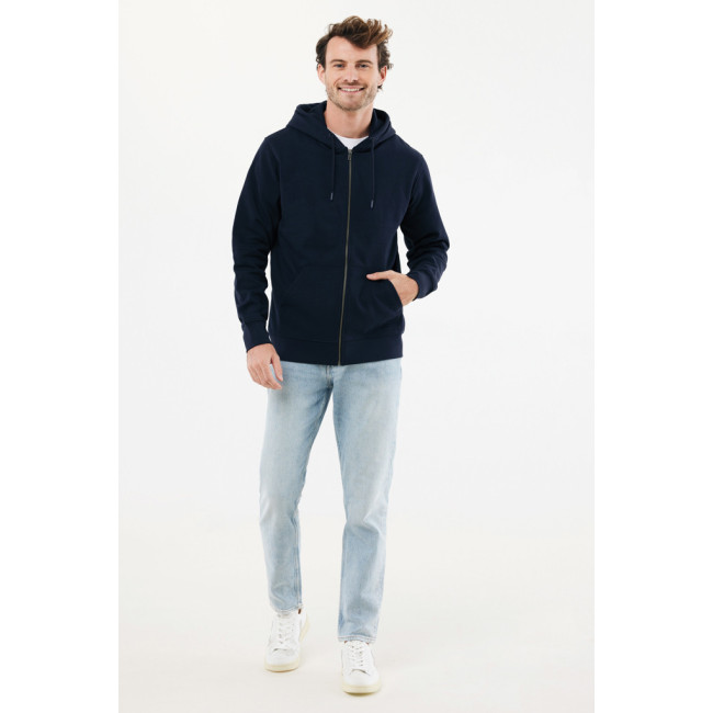 Sweat à capuche zippé en coton recyclé Iqoniq Abisko 