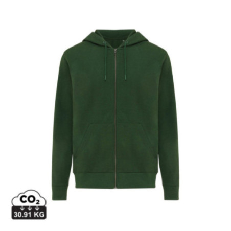 Sweat à capuche zippé en coton recyclé Iqoniq Abisko 