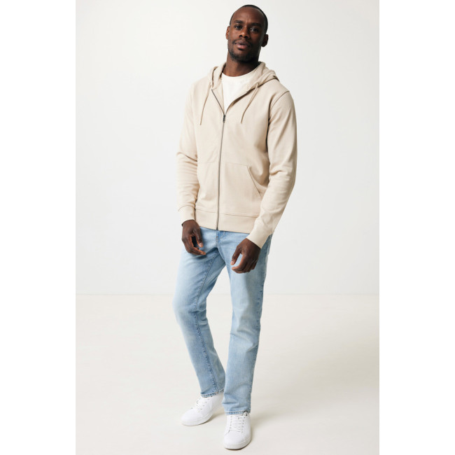 Sweat à capuche zippé en coton recyclé Iqoniq Abisko 