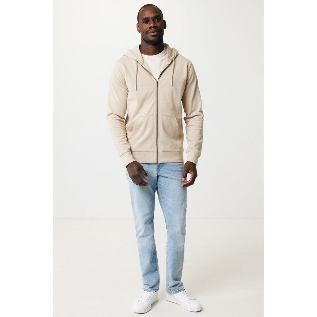 Sweat à capuche zippé en coton recyclé Iqoniq Abisko 