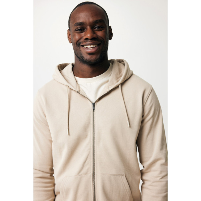 Sweat à capuche zippé en coton recyclé Iqoniq Abisko 