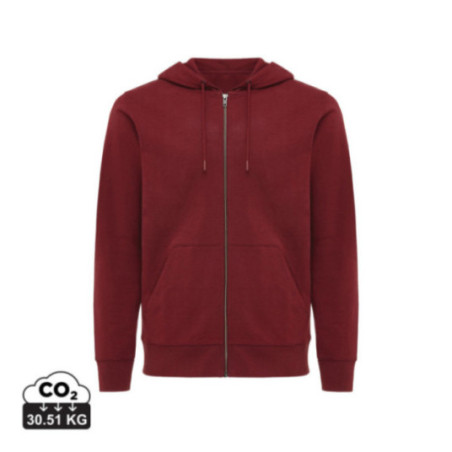 Sweat à capuche zippé en coton recyclé Iqoniq Abisko 