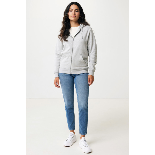 Sweat à capuche zippé en coton recyclé Iqoniq Abisko 