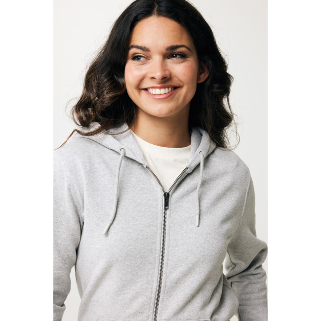 Sweat à capuche zippé en coton recyclé Iqoniq Abisko 