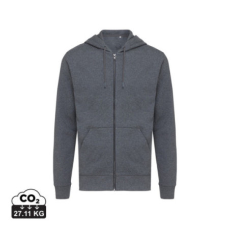 Sweat à capuche zippé en coton recyclé Iqoniq Abisko 
