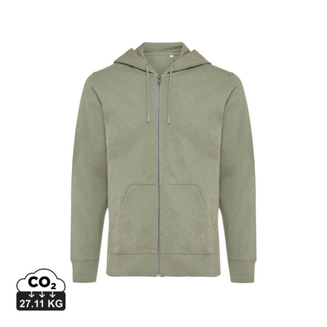 Sweat à capuche zippé en coton recyclé Iqoniq Abisko 