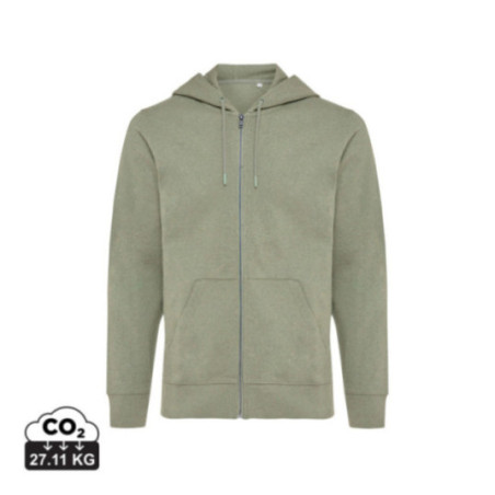 Sweat à capuche zippé en coton recyclé Iqoniq Abisko 