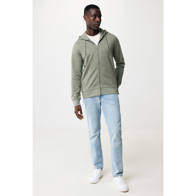 Sweat à capuche zippé en coton recyclé Iqoniq Abisko 