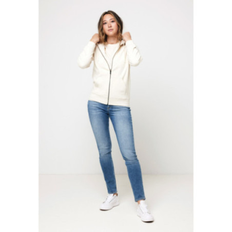 Sweat à capuche zippé en coton recyclé Iqoniq Abisko 