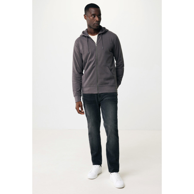 Sweat à capuche zippé en coton recyclé Iqoniq Abisko 