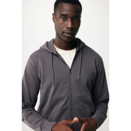Sweat à capuche zippé en coton recyclé Iqoniq Abisko 