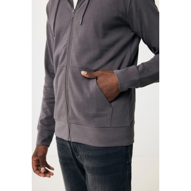 Sweat à capuche zippé en coton recyclé Iqoniq Abisko 
