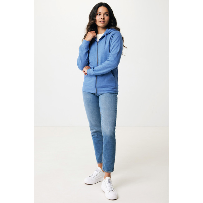 Sweat à capuche zippé en coton recyclé Iqoniq Abisko 