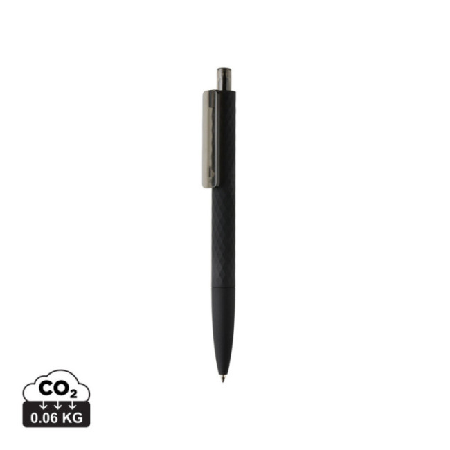 Stylo personnalisé finition gomme noire X3 