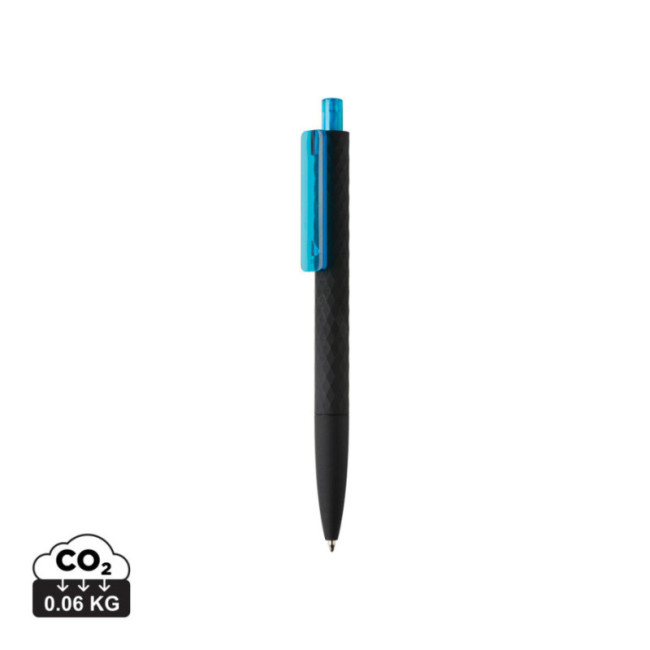Stylo personnalisé finition gomme noire X3 