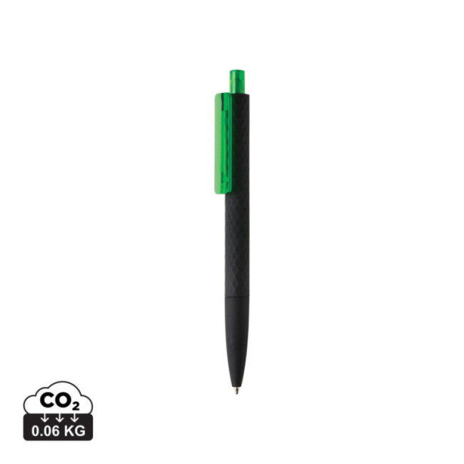 Stylo personnalisé finition gomme noire X3 