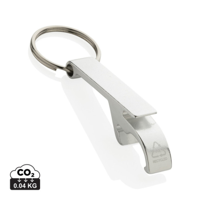 Porte-clés décapsuleur publicitaire en aluminium recyclé RCS 