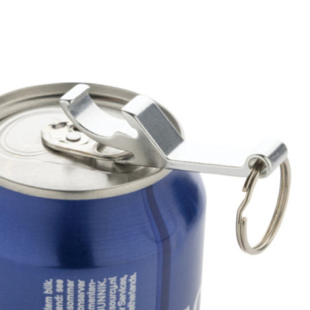 Porte-clés décapsuleur publicitaire en aluminium recyclé RCS 