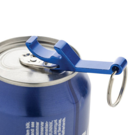 Porte-clés décapsuleur publicitaire en aluminium recyclé RCS 