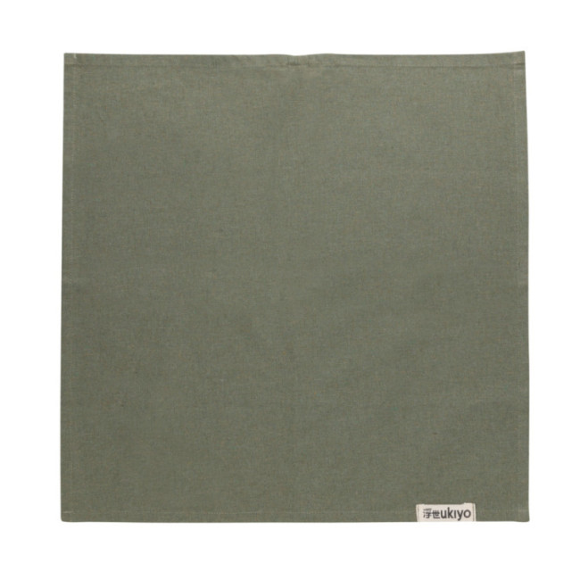 Set de 4 serviettes de table en coton recyclé Ukiyo 