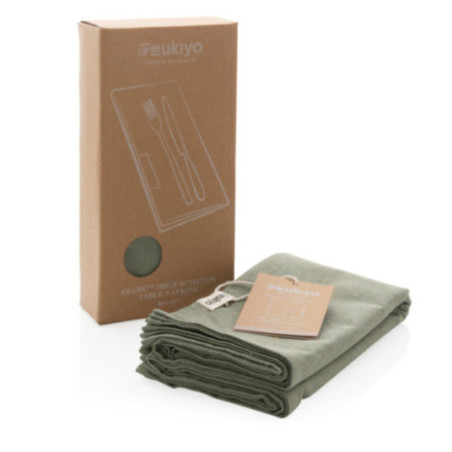 Set de 4 serviettes de table en coton recyclé Ukiyo 