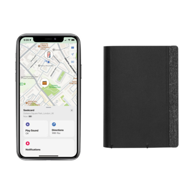 Porte cartes personnalisé avec géolocalisation Seekcard 
