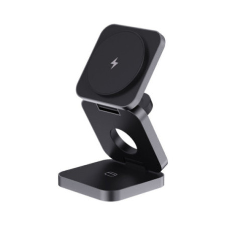 Chargeur 15W pliable 3-en-1 en aluminium recyclé RCS Terra 