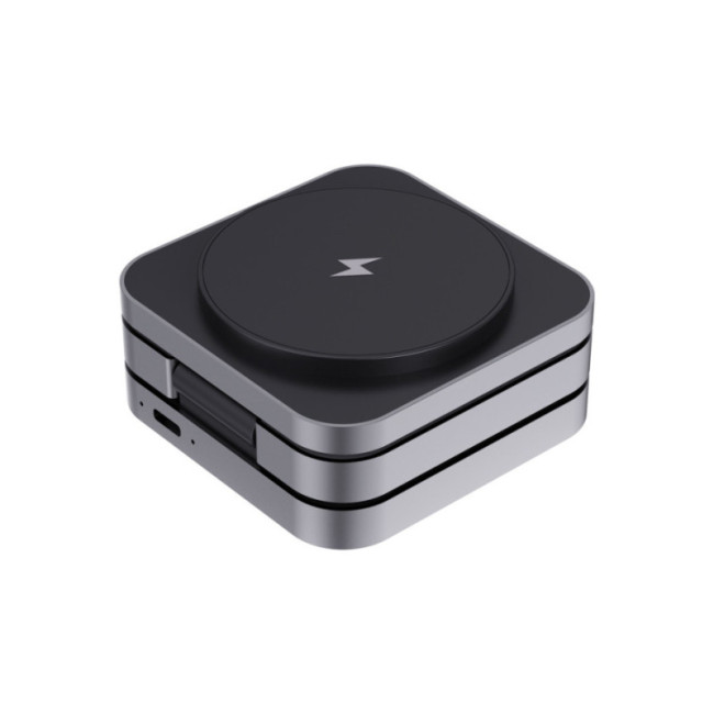 Chargeur 15W pliable 3-en-1 en aluminium recyclé RCS Terra 