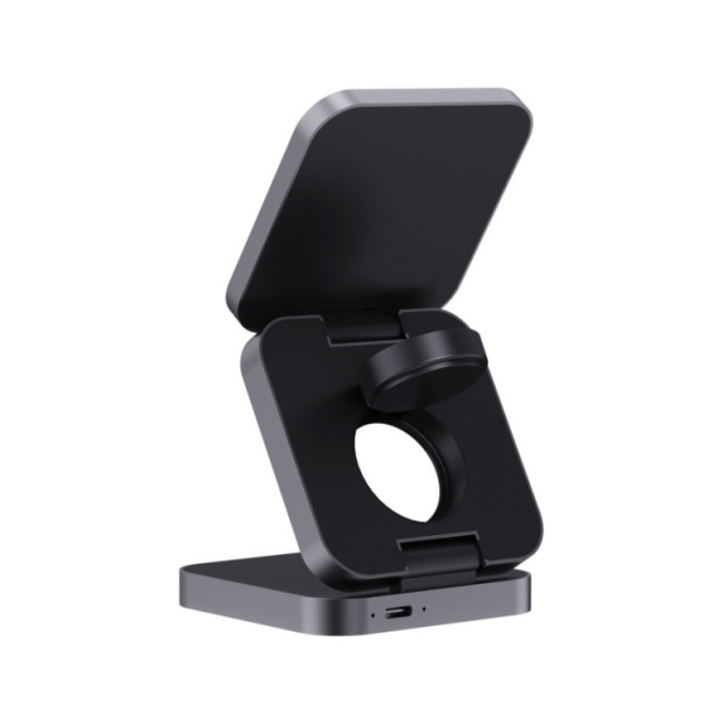 Chargeur 15W pliable 3-en-1 en aluminium recyclé RCS Terra 