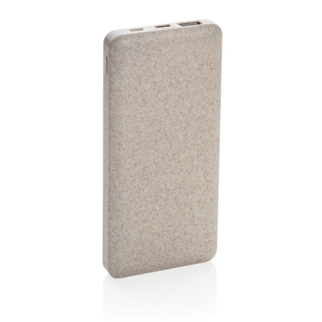 Powerbank personnalisée en fibre de paille de blé 10.000 mAh 
