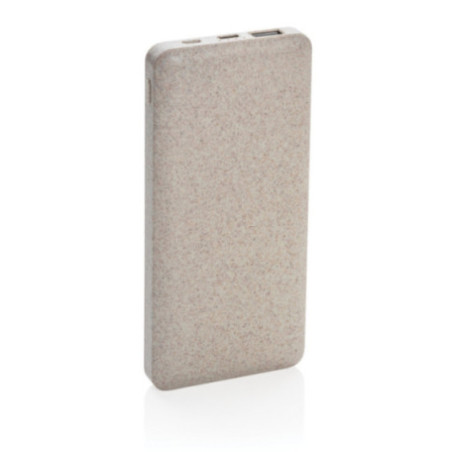 Powerbank personnalisée en fibre de paille de blé 10.000 mAh 
