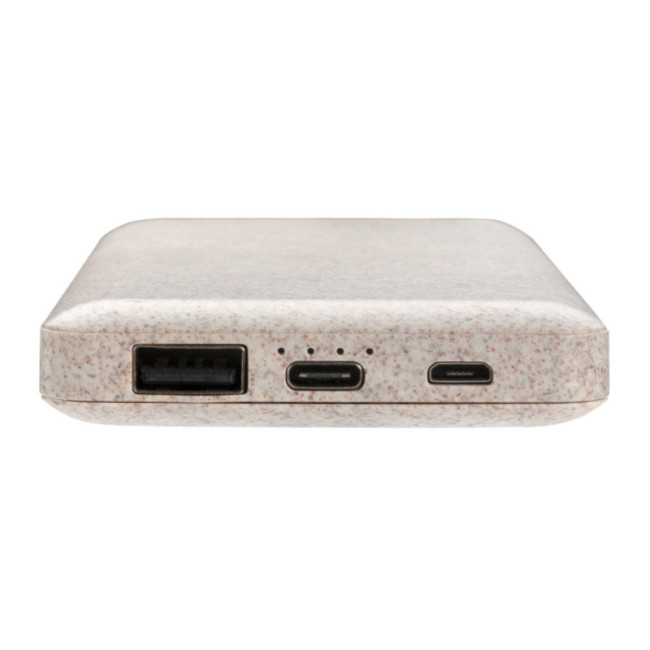 Powerbank personnalisée en fibre de paille de blé 10.000 mAh 