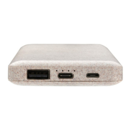 Powerbank personnalisée en fibre de paille de blé 10.000 mAh 