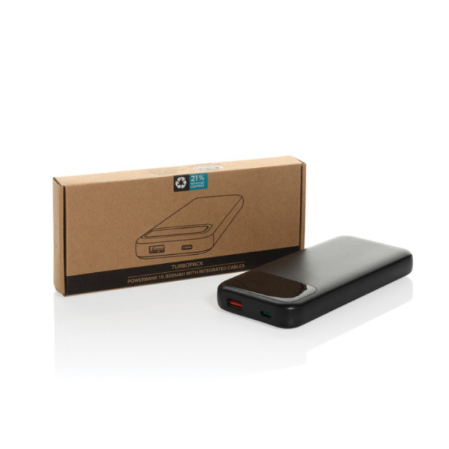 Powerbank publicitaire 10.000mAh avec câbles Turbopack 