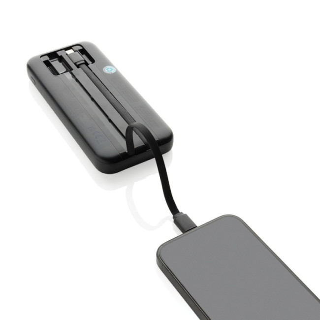 Powerbank publicitaire 10.000mAh avec câbles Turbopack 