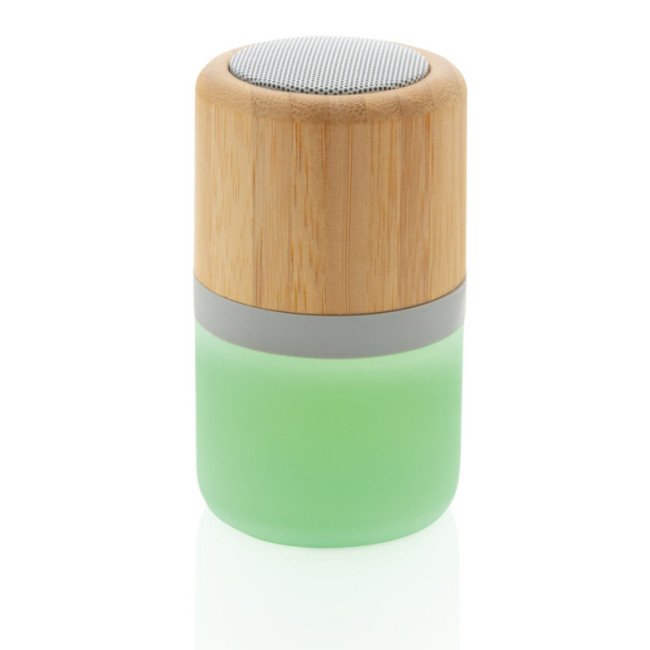 Enceinte 3W en bambou avec lumière d'ambiance 