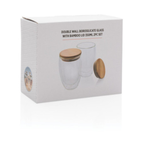 Set de 2 Verres personnalisables à double paroi 350ml 