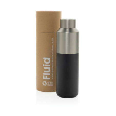 Gourde personnalisée en acier recyclé RCS Fluid 600ml 