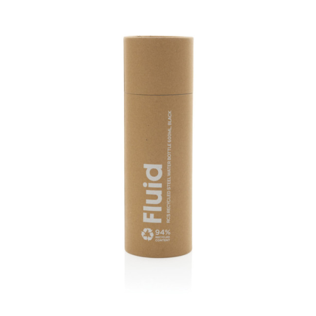 Gourde personnalisée en acier recyclé RCS Fluid 600ml 