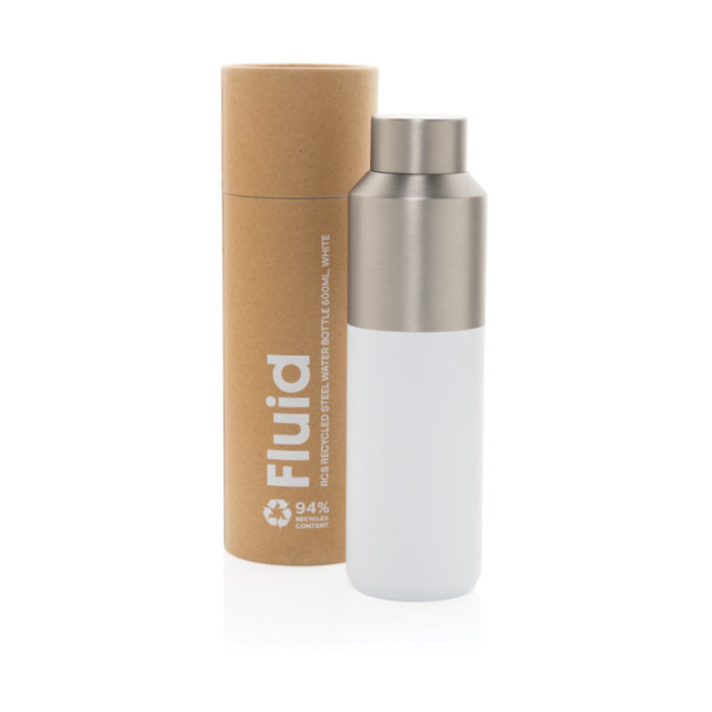 Gourde personnalisée en acier recyclé RCS Fluid 600ml 
