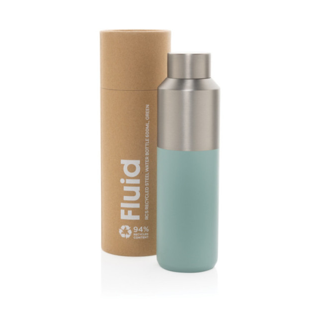 Gourde personnalisée en acier recyclé RCS Fluid 600ml 