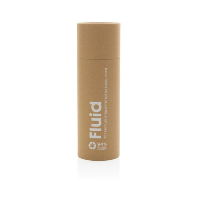 Gourde personnalisée en acier recyclé RCS Fluid 600ml 