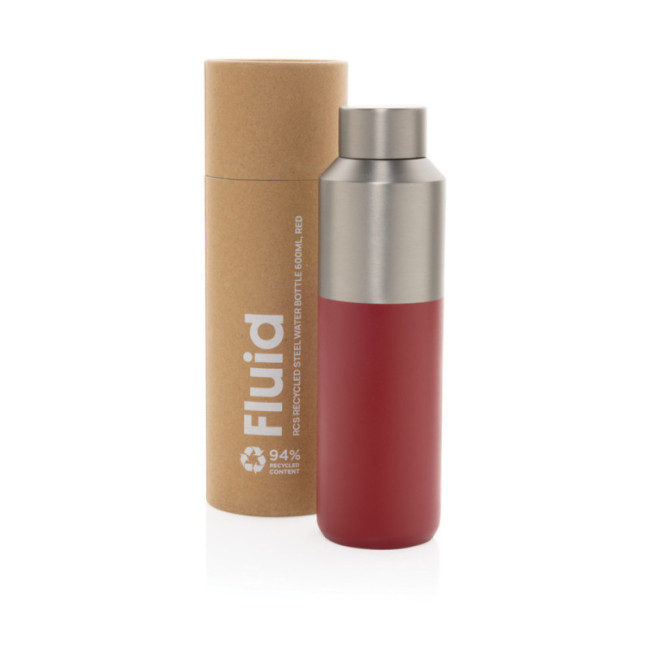 Gourde personnalisée en acier recyclé RCS Fluid 600ml 