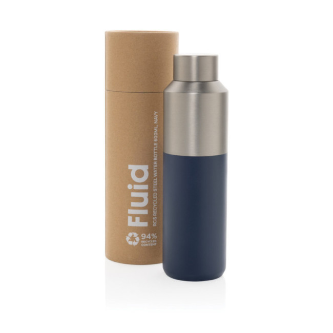 Gourde personnalisée en acier recyclé RCS Fluid 600ml 