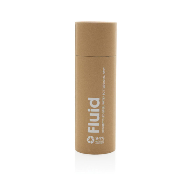Gourde personnalisée en acier recyclé RCS Fluid 600ml 