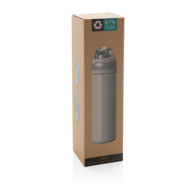 Gourde étanche publicitaire en acier recyclé Omni Sip 700ml 
