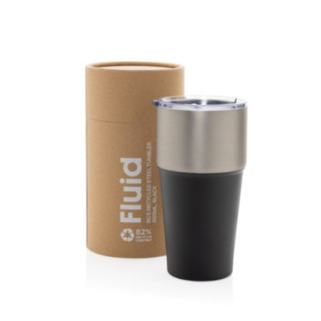 Mug isotherme publicitaire en acier recyclé RCS Fluid 500ml 